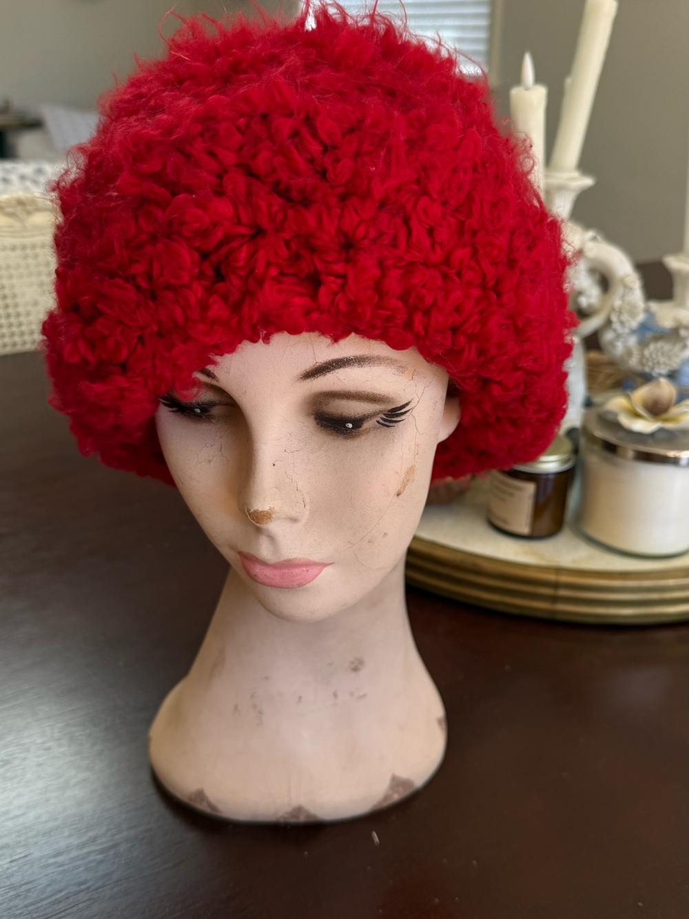 Grevi Red Textured Women's Hat